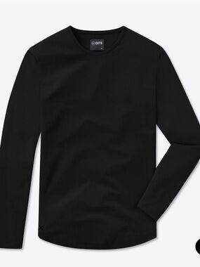 Cuts Clothing Men’s Long Sleeve Crew Neck Shirt - Black